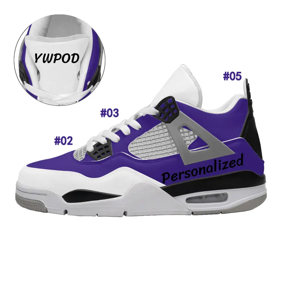 Custom AJ4 Shoes, Customized colors, Personalized name and logo, AJ4 Sneakers, AJ4-C004-001